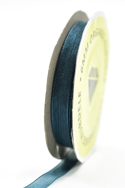 Petrol Blue Organza Ribbon (6mm-20m)