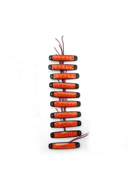 10 Adet Sarı 6 Ledli Parmak Lamba 12v-24v