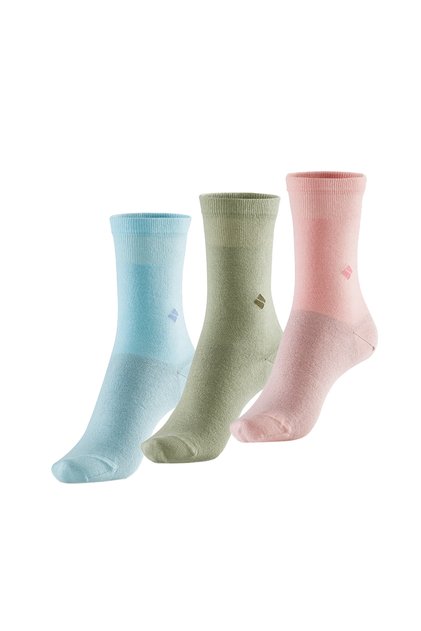 Odor-Free Socket Women's Colorful Silver Socks 3 Pack