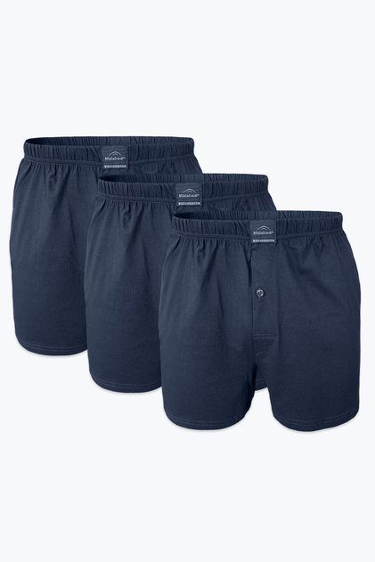 Men's Smoked 3-Piece Pack Wide Fit Large Size Boxer 100% Cotton Oversized Size 3m024