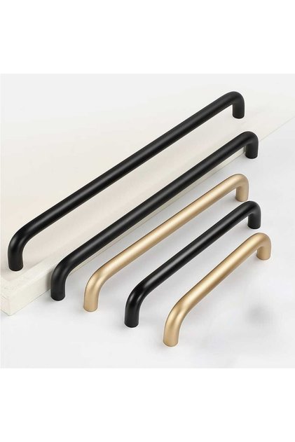 (2 PCS) U HANDLE 160 mm MATTE BLACK TV UNIT DRAWER CONSOLE DRAWER KITCHEN DOOR HANDLE