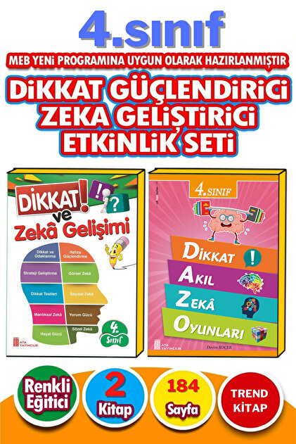 Ata Yayıncılık 4.sınıf Dikkat Ve Zeka Gelişimi+ Dikkat Akıl Ve