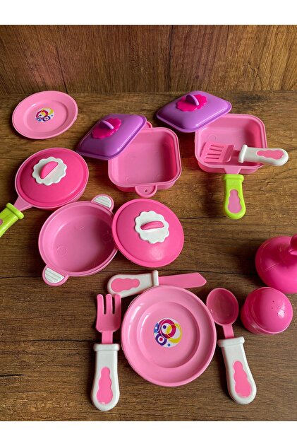 scntoys OYUNCAK 16 Parça Oyuncak Tava Tencere SETİ EVCİLİK OYUN