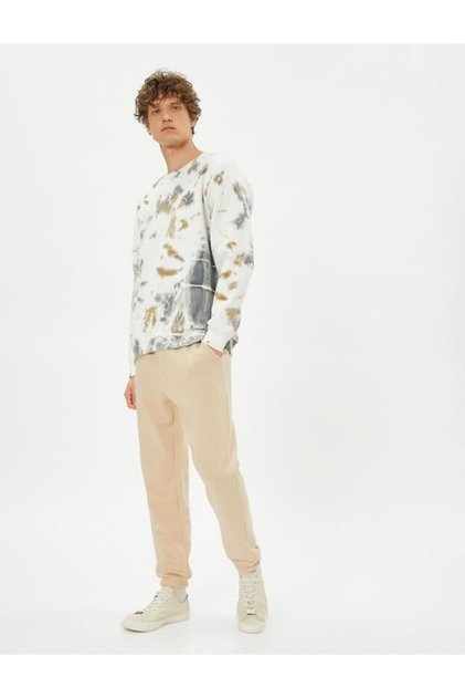 Jogger Sweatpants with Lace Waist and Pocket Detail
