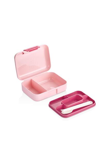 Lunch box with 2 Tiers Fork, Knife and Spoon Set