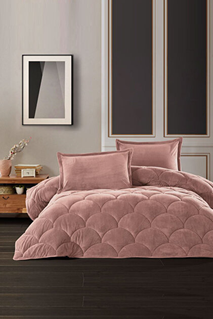Evmarketi Melike Zeynep Welsoft Comfortline Uyku Seti Koyu Gül