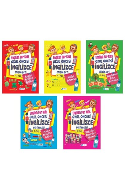Genel Markalar 4-6 Yaş Okul Öncesi İngilizce Eğitim Seti - 5 Kitap