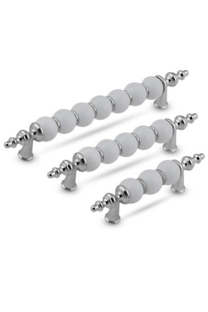 Marblestone Porcelain Look Chrome 224mm Handle Models Cabinet Drawer Furniture Kitchen Handle