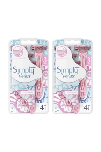 Women's Venus Simply 3 Blades 4 x 2 Pieces