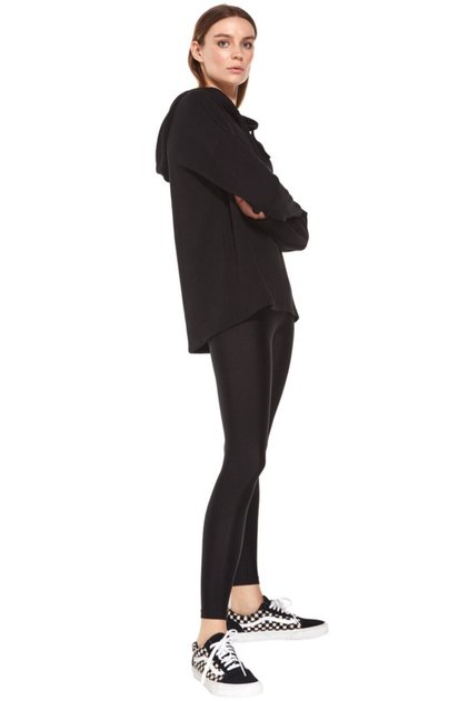 Women's Black Shiny Corseted Disco Tights