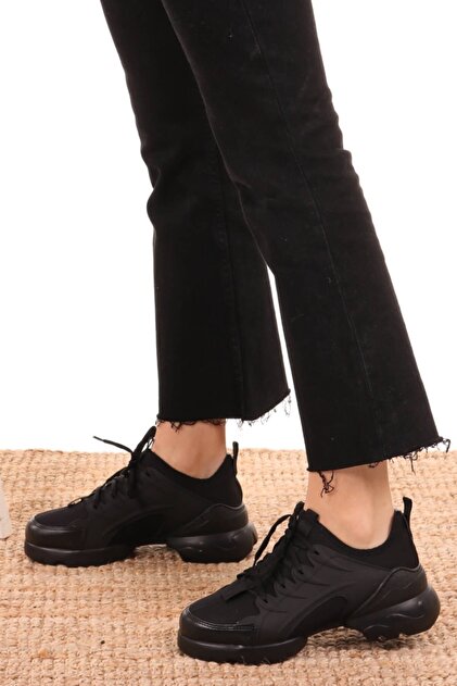 Mio Gusto Kadın Siyah Sneaker - 2
