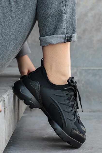 Mio Gusto Kadın Siyah Sneaker - 1