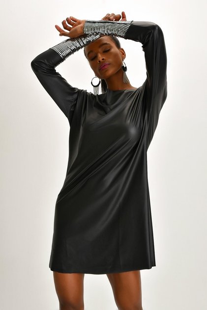 Leather dress