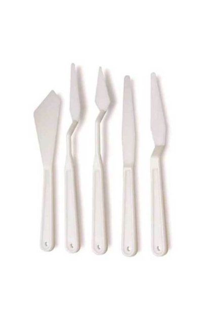Plastik Spatül 5 Li Set Beyaz 11248