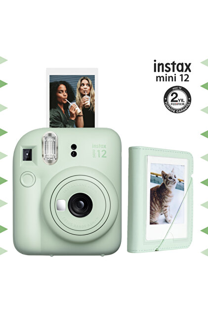Fujifilm Instax mini 12 Yeşil Fotoğraf Makinesi ve 28'li Mini