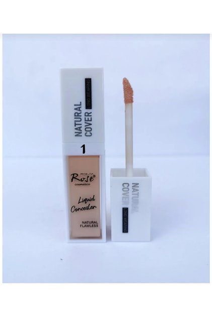 Rose Natural Cover Liquid Concealer Brushed Concealer No:1