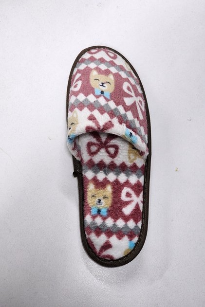 Daily Women's Colorful Closed Front Washable Winter Dowry Guest House Slippers with Sponge Inside 253