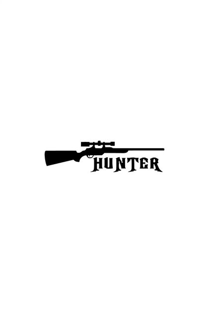 Hunter Rifle - Vehicle, Auto, Laptop, Wall Compatible Sticker 15*4 Cm