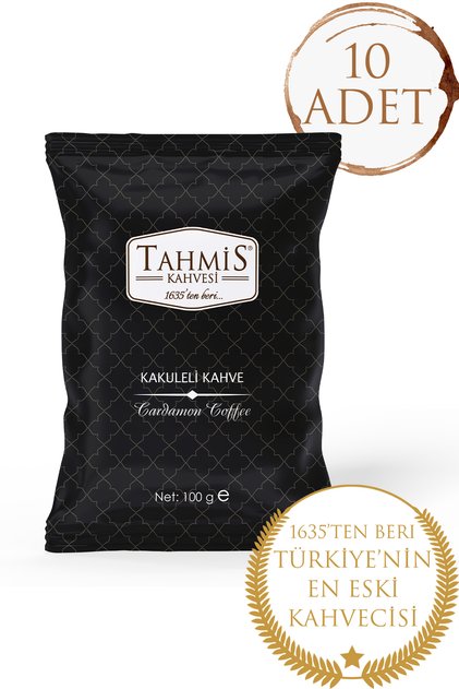 10'lu Orta Kavrulmuş Kakuleli Aromalı Türk Kahvesi 100 gram Paket Seti
