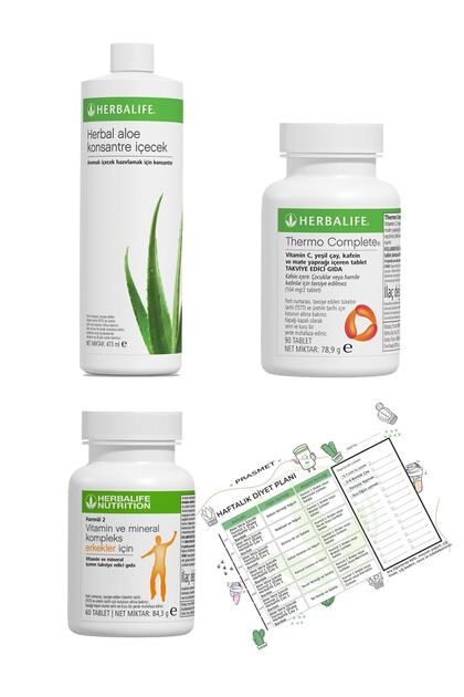 Herbalife Ya Yakc Thermo Complete + Aloe Vera Iecek + Erkek Vitamini +  Diyet Listesi - Fiyat, Yorumlar