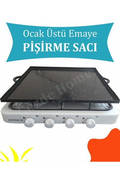 Ocak Üstü Katmer Sacı Katlanır Ayaklı Emaye Kaplı