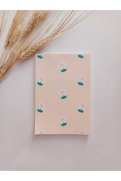 Figured A6 Size 40 Sheets Glue-on Checked Copart Notebook Yellow