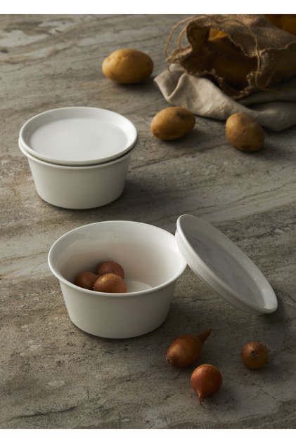 Pera 12cm 2'li Porselen Saklama Kabı Kapaklı