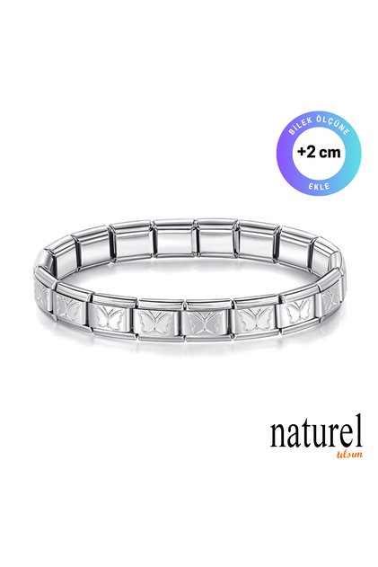Unisex İtalyan Charm Bileklik Paslanmaz Çelik Bileklik