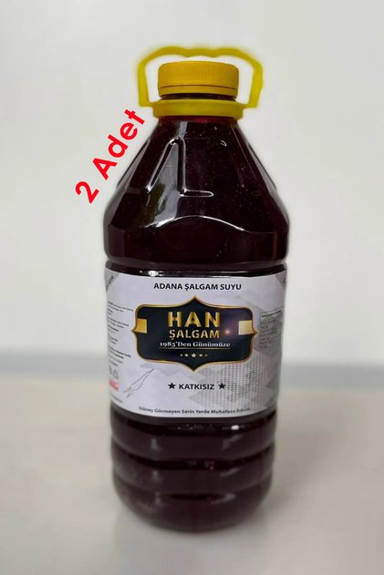 Şalgam Katkısız Adana Şalgamı SADE ACISIZ 3 LT (2 Adet)