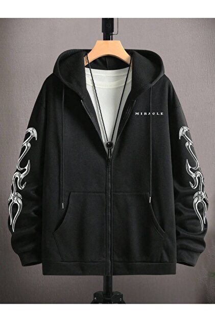 Adrift Fermuarlı Sweatshirt Manfinity EMRG Men Letter Graphic