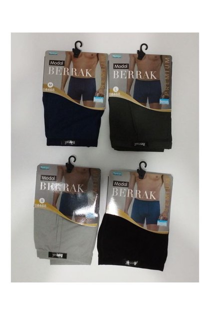 8-Piece (8 Pieces) Black-Smoked-Navy Blue-Light Gray Colors Modal Combed Cotton Men's Boxers