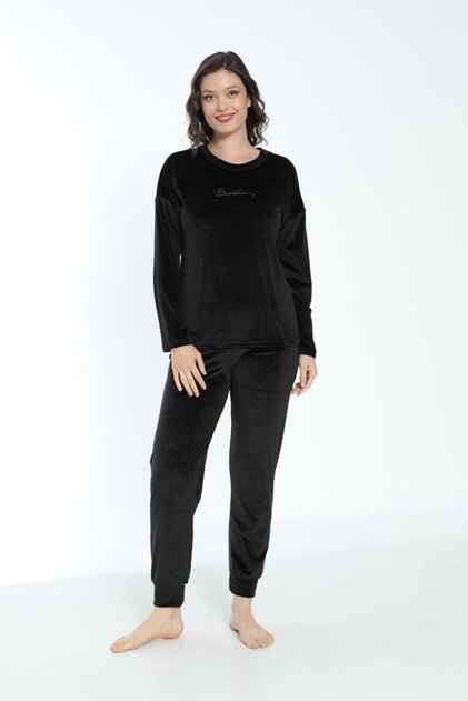 Women's Winter Birthday Written Soft Velvet Pajama Set