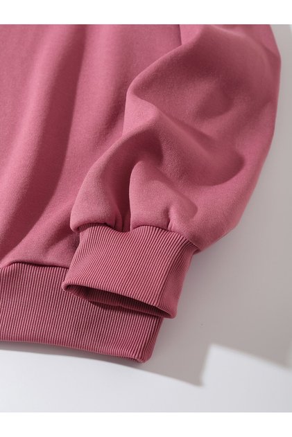 Coke series Cartoon And Letter Graphic Thermal Lined Sweatshirt