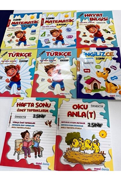 Mavi Deniz Yayınları 2. SINIF SET 2024 8 KİTAP Komisyon - Fiyatı
