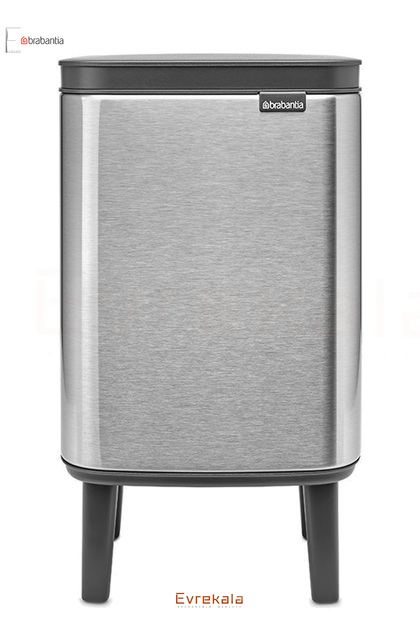 4 Litre Çöp Kutusu Matt Steel Evrekala Waste Bin