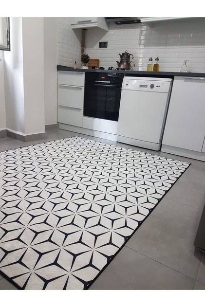 Dijital Baskı Yıkanabilir Kaymaz Taban Leke Tutmaz Yolluk Kilim Salon Mutfak Halısı