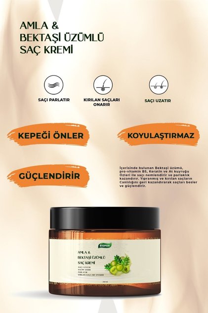 Amla Bektaşi Özlü Amla Saç Kremi 250 Ml