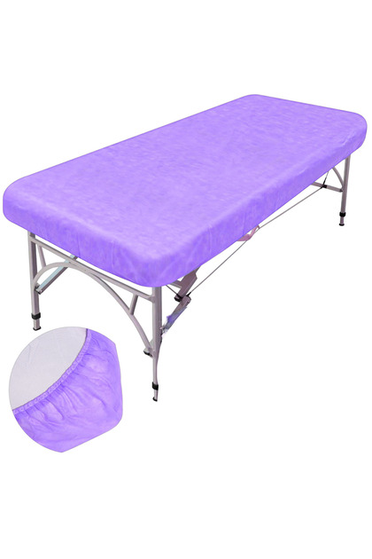 10 Adet Mor Lastikli Sedye Örtüsü 80*220 Cm