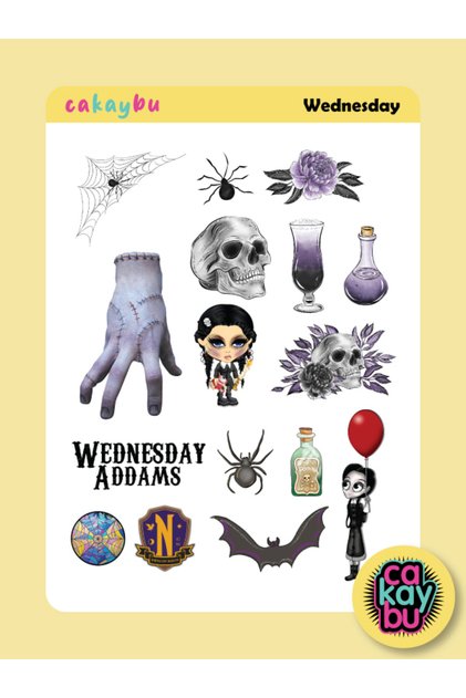 Naljepnica Wednesday Addams