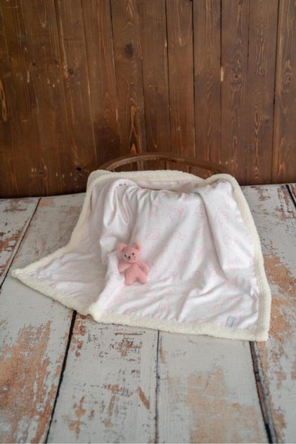 Fluffy Baby Blanket Sheep Hair 90x100 Double Sided Printed