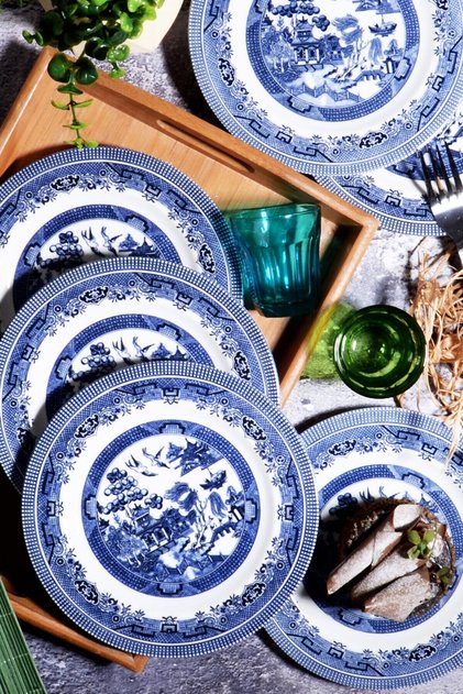 Churchill Pattern Porcelain 6 Piece Cake Plate 20 Cm