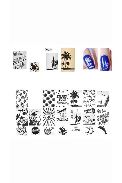 Nail Art Stampa Plakası Stamper Desen Baskı Paleti
