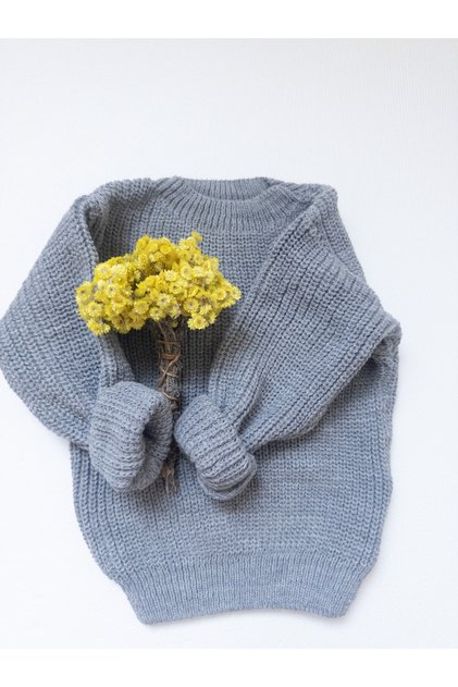 New Season Children's Thessaloniki Knit Sweater Gray