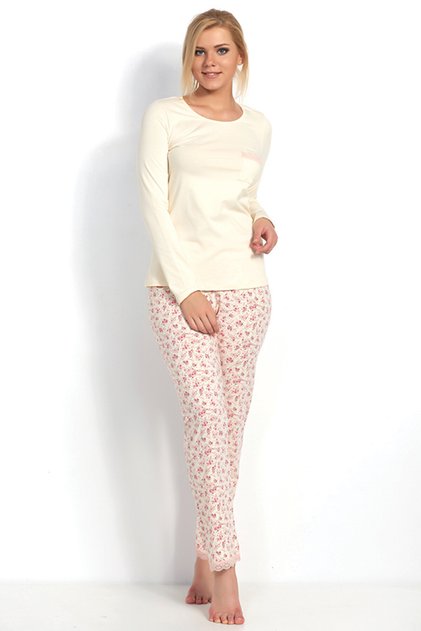 Kadın Pembe Pamuklu Pijama Takımı 91MC