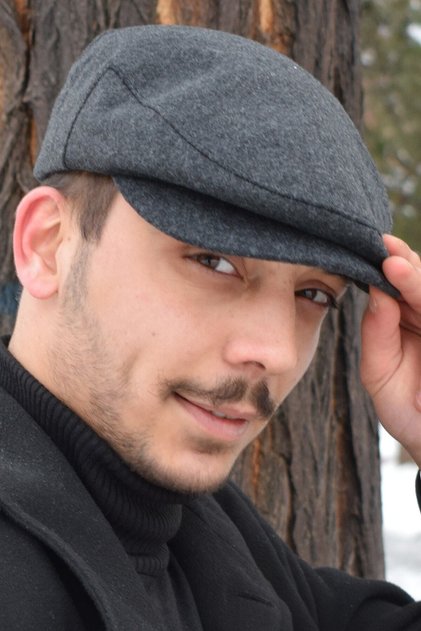 Smoked London Stamp Cap Winter Fabric Hat