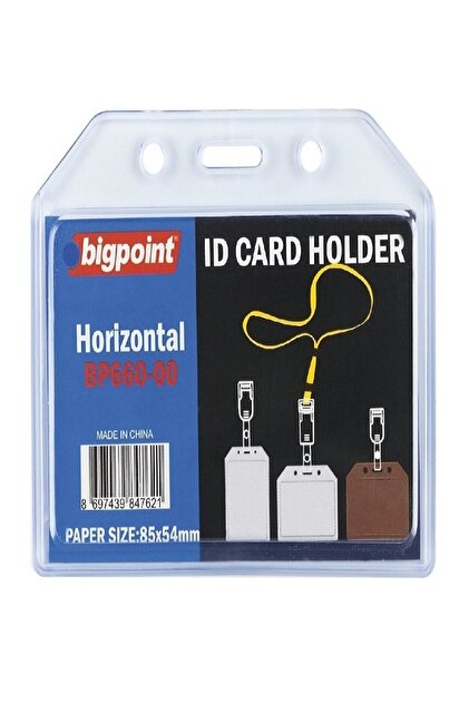 Bigpoint Kart Kabı Yatay Şeffaf 85x54mm 5`li Paket - 1