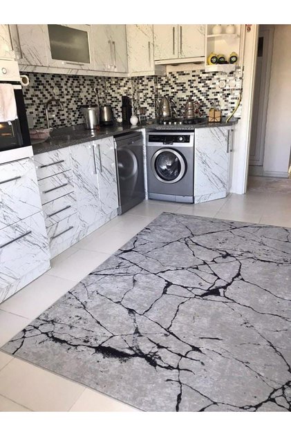 Dijital Baskı Yıkanabilir Kaymaz Taban Leke Tutmaz Yolluk Kilim Salon Mutfak Halısı
