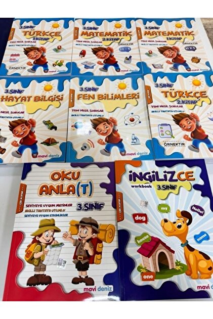Mavi Deniz Yayınları 3. SINIF SET 2024 (8 KİTAP) - Fiyatı, Yorumları