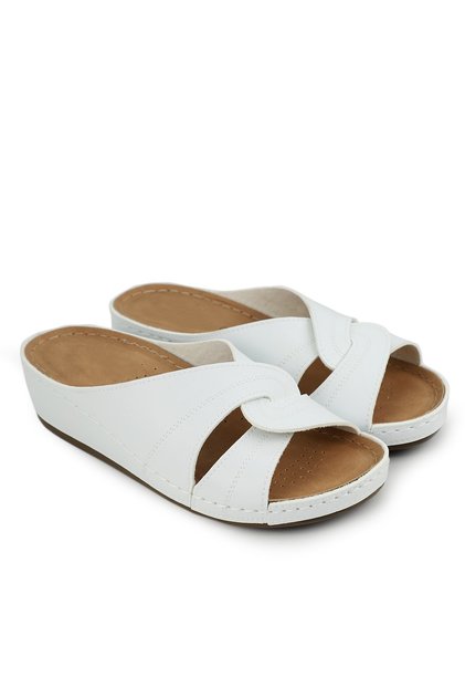 ® | Hera Orthopedic and Anatomical Light Sole Home & Daily Women's White Slippers 1816-09