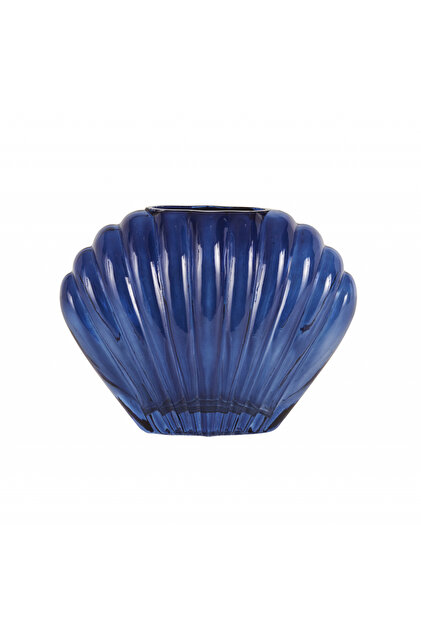 【新品未使用】Ohana cam / NAVY Karaca Home Essie Cam Dekoratif Vazo 19x7,3 cm Lacivert - Fiyatı